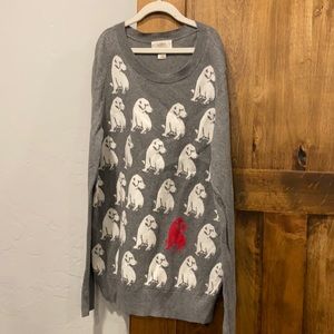 Ann Taylor Loft puppy sweater, size M